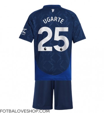 Manchester United Manuel Ugarte #25 Dětské Venkovní Dres 2024-25 Krátký Rukáv (+ trenýrky)